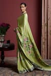 Buy_Akutee_Green Handwoven Satin Unnati Brocade Border Saree With Unstitched Blouse Piece _Online_at_Aza_Fashions