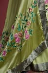 Shop_Akutee_Green Handwoven Satin Unnati Brocade Border Saree With Unstitched Blouse Piece _Online_at_Aza_Fashions