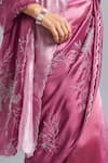 Buy_Akutee_Pink Pure Silk Chanderi Lalita Ombre Saree With Unstitched Blouse Piece _Online_at_Aza_Fashions