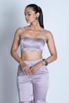 Buy_ORU PRET_Purple Satin Solid Sweetheart Bustier With Sharara _Online_at_Aza_Fashions