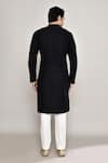 Shop_Arihant Rai Sinha_Black Cotton Embroidery Geometric Kurta _at_Aza_Fashions