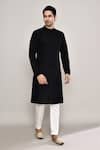Buy_Arihant Rai Sinha_Black Cotton Embroidery Geometric Kurta 