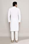 Shop_Arihant Rai Sinha_White Cotton Embroidery Geometric Straight Kurta _at_Aza_Fashions