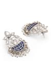 Buy_Curio Cottage_Blue Stone Gypsy Floral Dangler Earrings _Online_at_Aza_Fashions