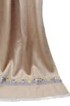 Pashma_Beige Floral Line Embroidered Scarf _Online_at_Aza_Fashions