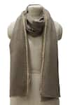 Buy_Pashma_Grey Lace Silk Chasmere Embroidered Scarf 