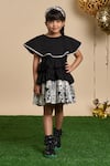 Buy_LIL DRAMA_Black Plain Poplin Print Leopard Tiered Ruffle Dress With Hairband _Online_at_Aza_Fashions