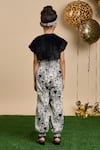 Shop_LIL DRAMA_Black Printed Poplin Leopard Gaze Jumpsuit Set _at_Aza_Fashions