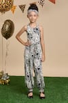 Buy_LIL DRAMA_Black Printed Poplin Leopard Gaze Jumpsuit Set _Online_at_Aza_Fashions