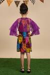 Shop_LIL DRAMA_Multi Color Cotton, Poplin Leopard Gaze Print Dress With Ruffle Tiered Jacket _at_Aza_Fashions