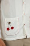 Buy_Vaani Beswal_Cherry Hand Embroidered Pocket Shirt _Online_at_Aza_Fashions