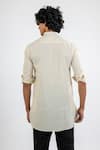 Shop_Vaani Beswal_Off White 100% Handloom Cotton Embroidered Thread Safari Animal Kurta _at_Aza_Fashions