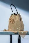 Shop_Outhouse_The Poppi Mesh Embellished Bucket Bag _at_Aza_Fashions