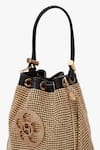 Buy_Outhouse_The Poppi Mesh Embellished Bucket Bag _Online_at_Aza_Fashions