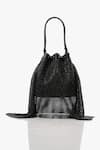 Outhouse_The Poppi Mesh Rhinestone Bucket Bag 