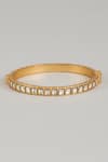 Shop_Karisa Designs_White Diamonds Quad Kundan Stone Embellished Bangle _at_Aza_Fashions