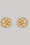 Shop_Karisa Designs_Flower Shaped Stud Earrings _at_Aza_Fashions