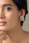 Buy_Karisa Designs_Cubic Zirconia Embellished Studs _at_Aza_Fashions