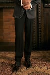 TAJIRI_Black Blazer Velvet Embroidery Cutdana Kingsman Balzer With Pant _at_Aza_Fashions