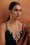 Buy_SWABHIMANN_Gold Plated Kundan Embellished Necklace Set _at_Aza_Fashions