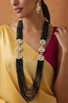 Buy_SWABHIMANN_Black Beads Layered Necklace Set _Online_at_Aza_Fashions