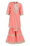 Buy_MINIME ORGANICS_Lace Embellished Kurta Sharara Set _at_Aza_Fashions