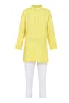 Buy_MINIME ORGANICS_Mirror Stripe Embellished Kurta With Pyjama _at_Aza_Fashions