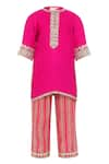 Buy_MINIME ORGANICS_Lace Embellished Kurta With Pant _at_Aza_Fashions