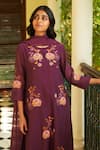 Shop_Vaayu_Purple Muslin Cotton Embroidered Floral Round Kurta Pant Set _Online_at_Aza_Fashions