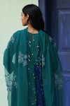 Buy_Vaayu_Green Muslin Cotton Printed Abstract Round Scattered Kurta With Dupatta _Online_at_Aza_Fashions