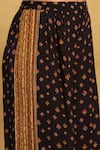 Ritu Kumar_Black Viscose Crepe Print Aztec Bloom Motif Round Gopuram Shirt With Pant _at_Aza_Fashions