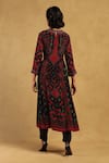 Shop_Ritu Kumar_Black Viscose Crepe Printed Diamond Round Zinat Kurta Set _at_Aza_Fashions