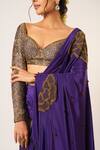 Aayushi Maniar_Ambika Floral Embroidered Pre-Draped Saree With Blouse _Online_at_Aza_Fashions