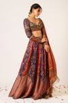 Shop_Aayushi Maniar_Indrani Floral Embroidered Kalidar Lehenga Set 