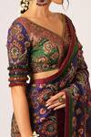 Aayushi Maniar_Indumati Floral Embroidered Saree With Blouse _at_Aza_Fashions