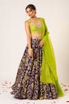 Buy_Aayushi Maniar_Maitreyi Floral Patterned Lehenga Set _at_Aza_Fashions