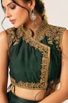 Buy_Aayushi Maniar_Ragini Floral Embroidered Blouse With Lehenga _Online_at_Aza_Fashions