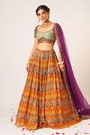 Shop_Aayushi Maniar_Shakuntala Crystals Embroidered Lehenga Set _at_Aza_Fashions