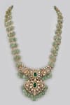 Shop_Karisa Designs_Mughal Bagh Moissanite Polki Embellished Necklace _at_Aza_Fashions