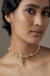 Buy_Karisa Designs_Moissanite Polki Embellished Choker _at_Aza_Fashions