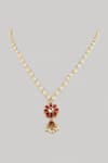 Shop_Karisa Designs_Floral Shaped Pendant Necklace _at_Aza_Fashions