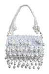 Buy_Samyukta Singhania_White Sequin And Pearl Tassel Embellished Bag 