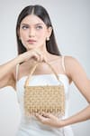 Buy_Samyukta Singhania_Gold Cutdana And Crystal Embellished Bag _at_Aza_Fashions