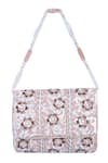 Buy_Samyukta Singhania_Pink Sequin And Pearl Blossom Sling Bag 