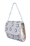 Buy_Samyukta Singhania_Beige Sequin And Pearl Bloom Sling Bag 