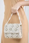 Samyukta Singhania_Beige Sequin And Pearl Bloom Sling Bag _Online