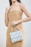 Shop_Samyukta Singhania_Silver Sequin And Pearl Floret Bloom Sling Bag 