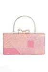 Richa Gupta_Pink Sequin Embroidered Clutch _Online_at_Aza_Fashions