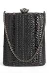 Richa Gupta_Black Sequin Embroidered Clutch _Online_at_Aza_Fashions