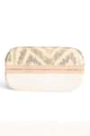 Shop_Richa Gupta_Gold Sequin Chevron Pattern Embroidered Clutch _Online_at_Aza_Fashions